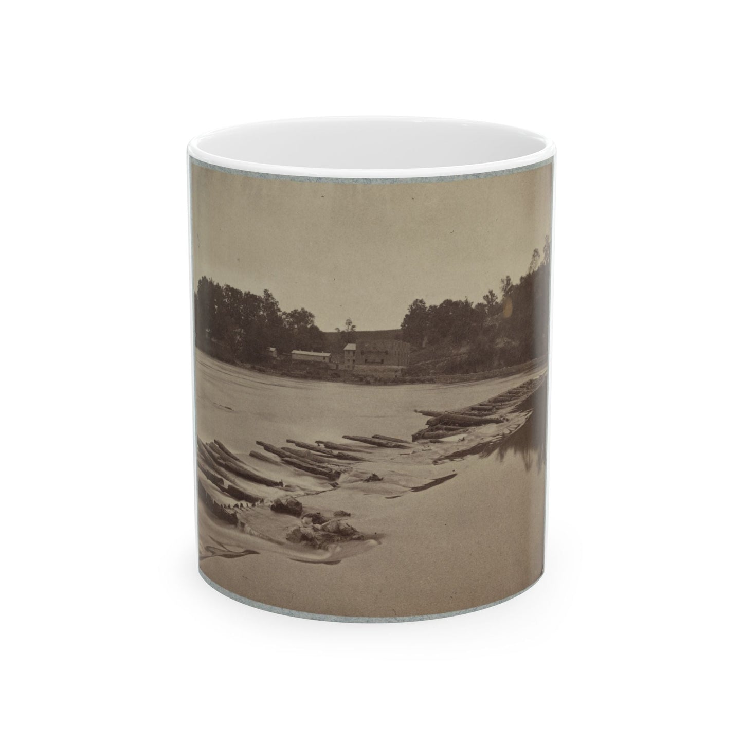 Boteler's Ford, Potomac River Near Shepherdstown. Point At Which Confederate Army Crossed After Battle Of Antietam (U.S. Civil War) White Coffee Mug