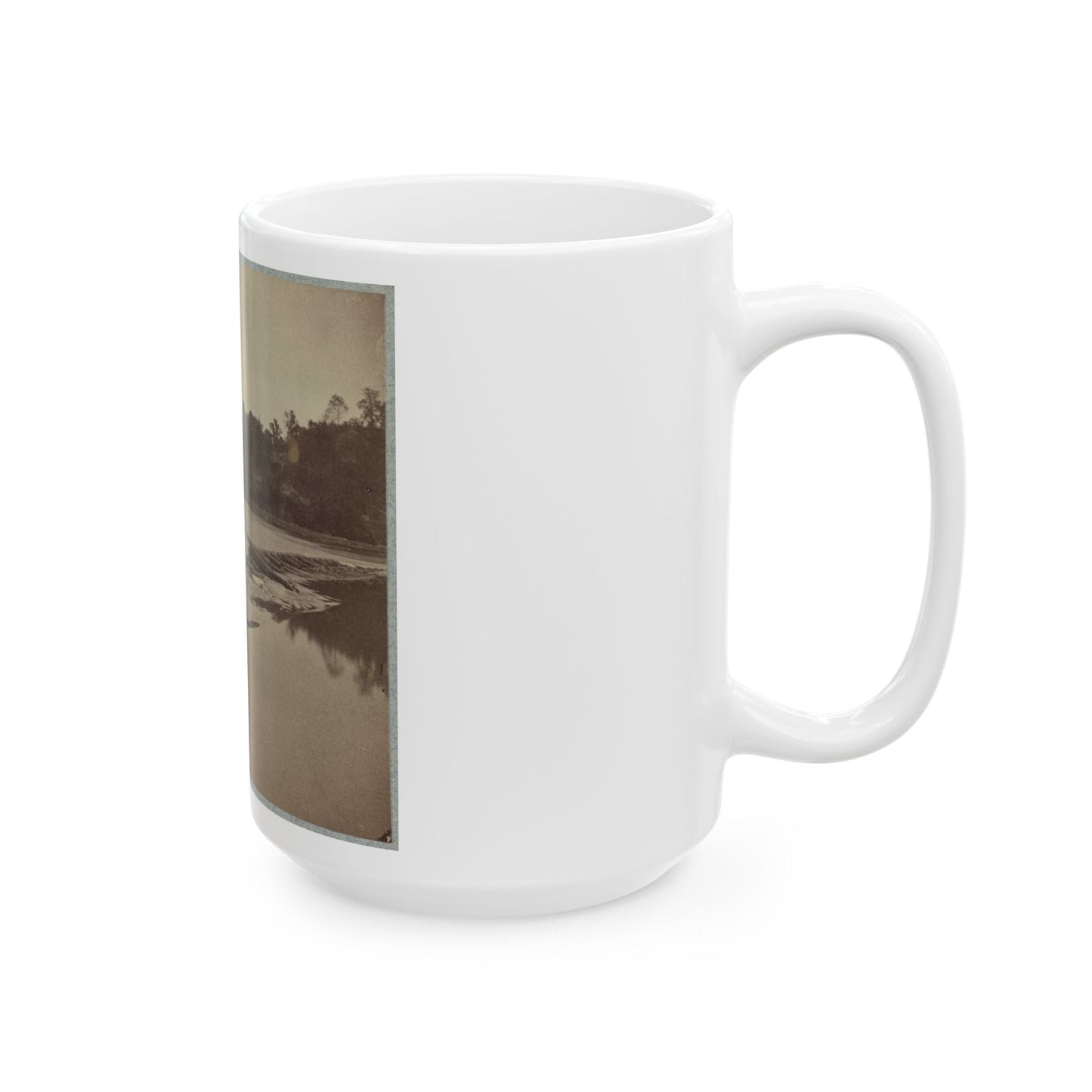 Boteler's Ford, Potomac River Near Shepherdstown. Point At Which Confederate Army Crossed After Battle Of Antietam (U.S. Civil War) White Coffee Mug