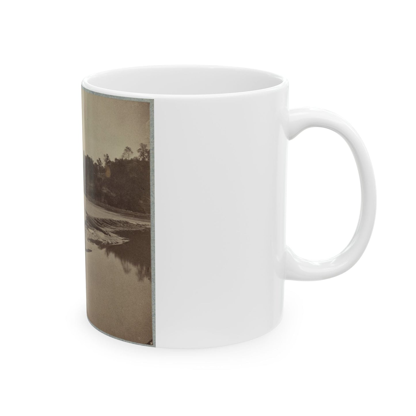 Boteler's Ford, Potomac River Near Shepherdstown. Point At Which Confederate Army Crossed After Battle Of Antietam (U.S. Civil War) White Coffee Mug