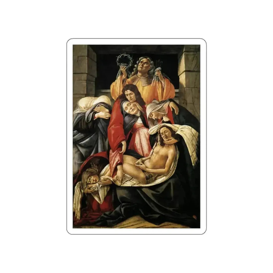BOTTICELLI, Sandro - Lamentation over the Dead Christ (Artwork) STICKER Vinyl Die-Cut Decal - The Sticker Space