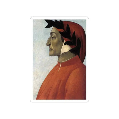 BOTTICELLI, Sandro - Portrait of Dante (Artwork) STICKER Vinyl Die-Cut Decal White Die-Cut 4 Inch - The Sticker Space
