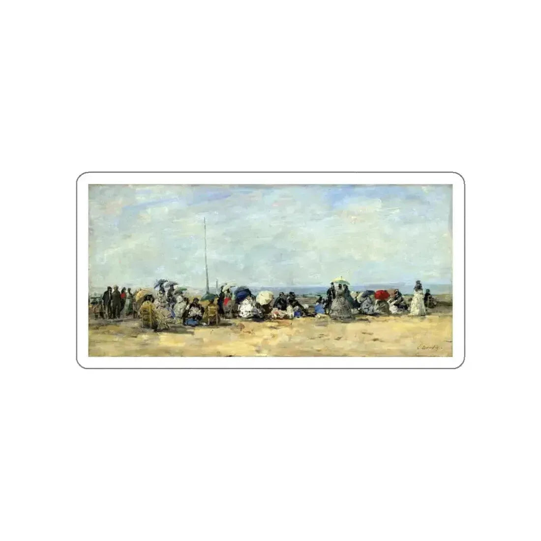 BOUDIN, Eugene - Beach Scene, Trouville (Artwork) STICKER Vinyl Die-Cut Decal - The Sticker Space