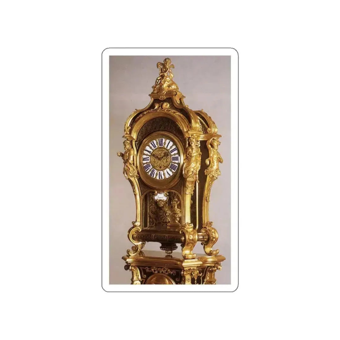 BOULLE, Andre-Charles - Pedestal clock (Artwork) STICKER Vinyl Die-Cut Decal White Die-Cut 3 Inch - The Sticker Space