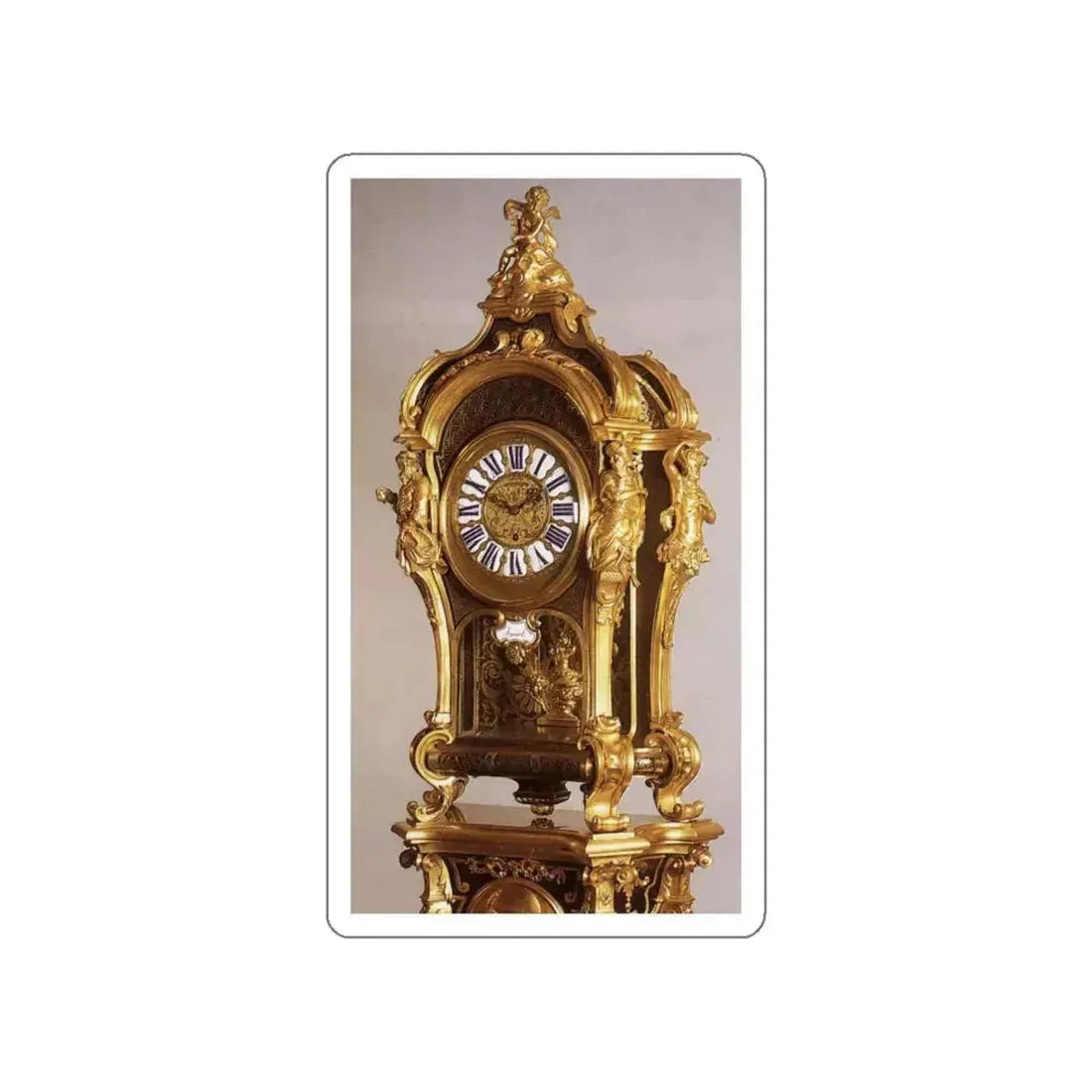 BOULLE, Andre-Charles - Pedestal clock (Artwork) STICKER Vinyl Die-Cut Decal White Die-Cut 4 Inch - The Sticker Space