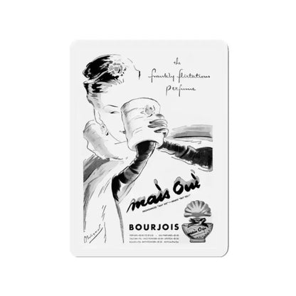 Bourjois Mais Oui advertisement, 1946 (Magazine Illustration) Refrigerator Magnet - The Sticker Space