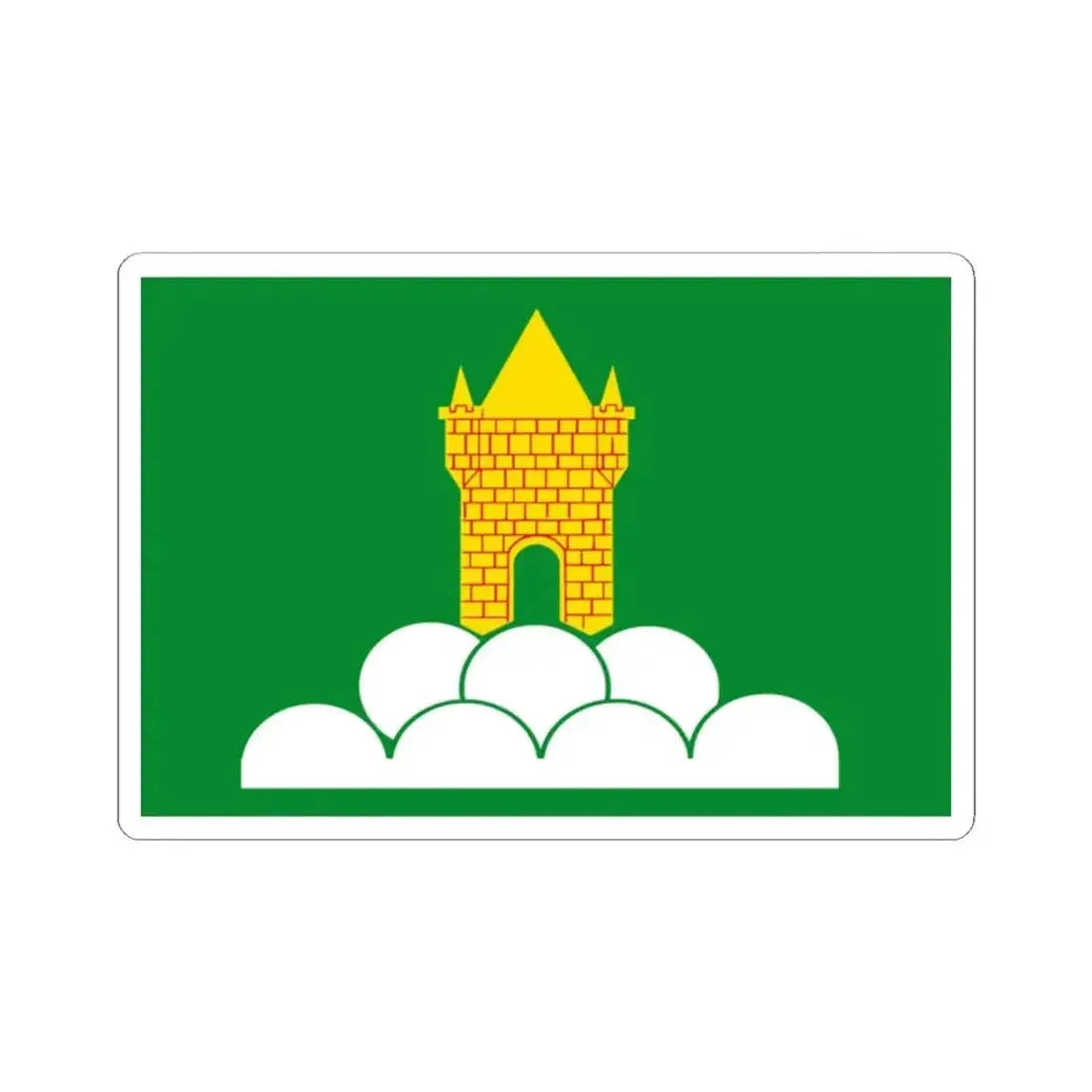 Boutersem vlag (Belgium) STICKER Vinyl Kiss-Cut Decal 2 Inch White - The Sticker Space