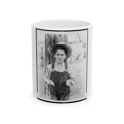 Boy Holding Union And Confederate Bullets, Perryville Battlefield, Perryville, Boyle County, Kentucky (U.S. Civil War) White Coffee Mug