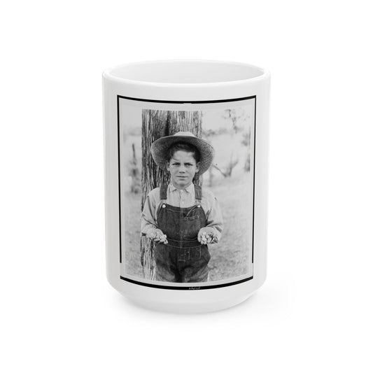 Boy Holding Union And Confederate Bullets, Perryville Battlefield, Perryville, Boyle County, Kentucky (U.S. Civil War) White Coffee Mug