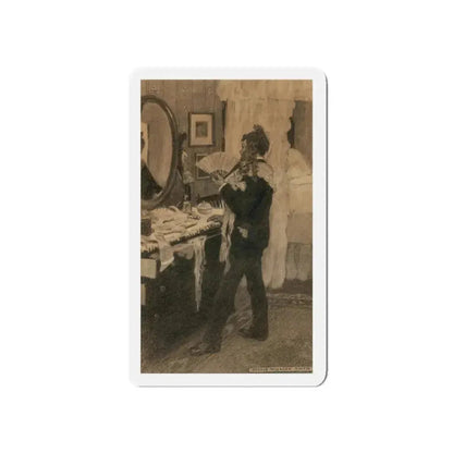 Boy Playing Dress-Up, story illustration (Magazine Illustration) Refrigerator Magnet 5 Inch Die-Cut - The Sticker Space