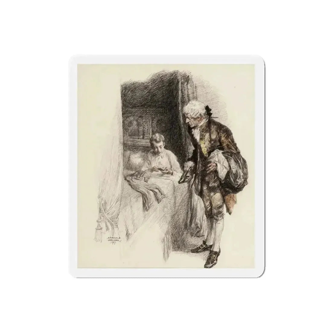 Boy Ruler and Servant (1917) (Magazine Illustration) Refrigerator Magnet - The Sticker Space
