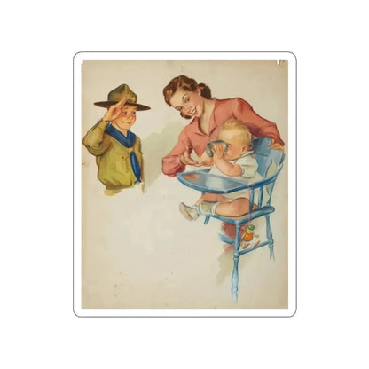 Boy Scout Illustration (Magazine Illustration) STICKER Vinyl Die-Cut Decal - The Sticker Space