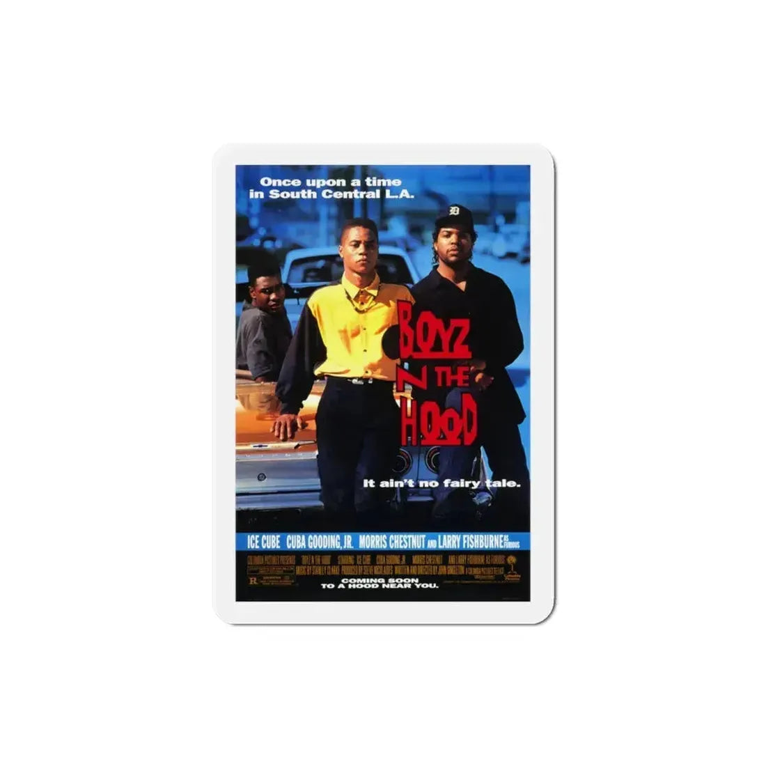 Boyz N the Hood 1991 Movie Poster Refrigerator Magnet 3 Inch - The Sticker Space