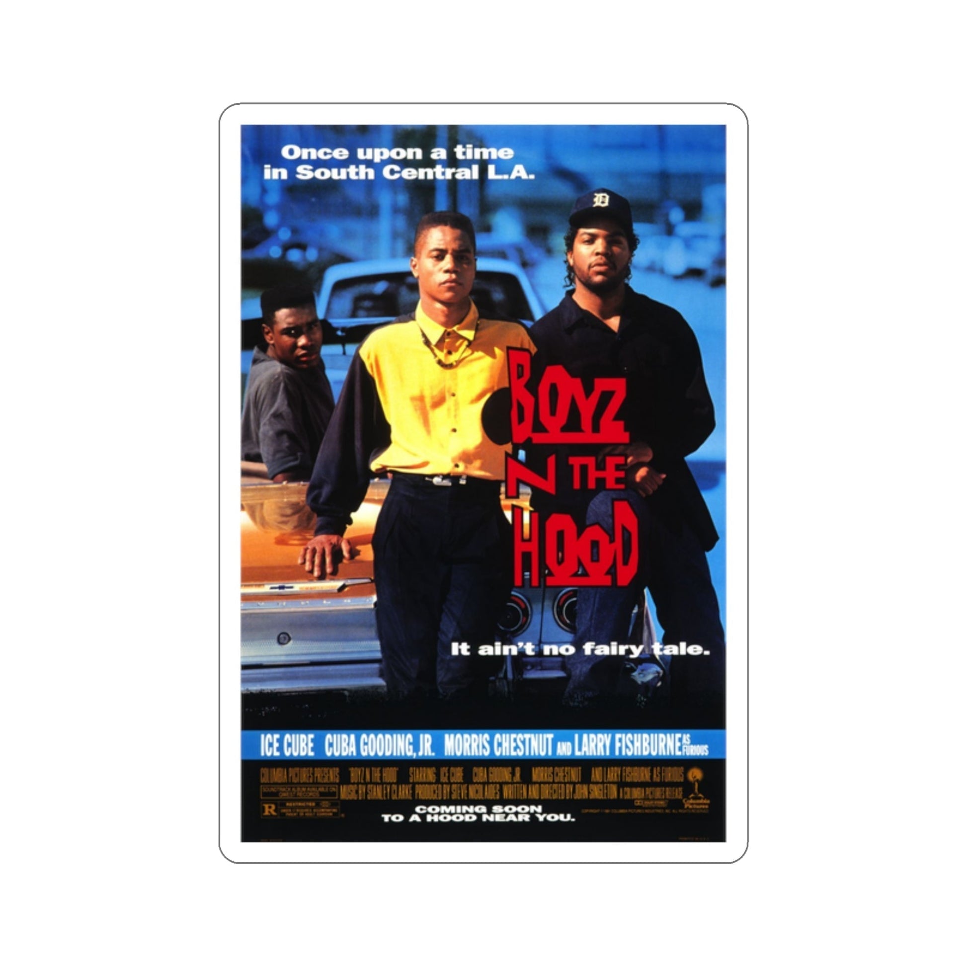 Boyz N the Hood 1991 Movie Poster STICKER Vinyl Die-Cut Decal-2 Inch-The Sticker Space