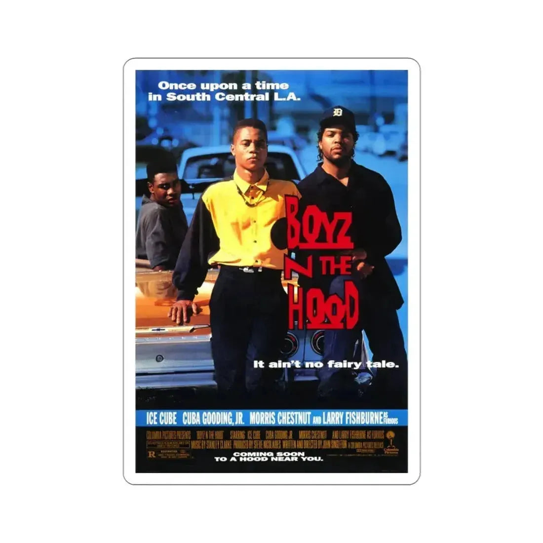 Boyz N the Hood 1991 Movie Poster STICKER Vinyl Die-Cut Decal 3 Inch - The Sticker Space