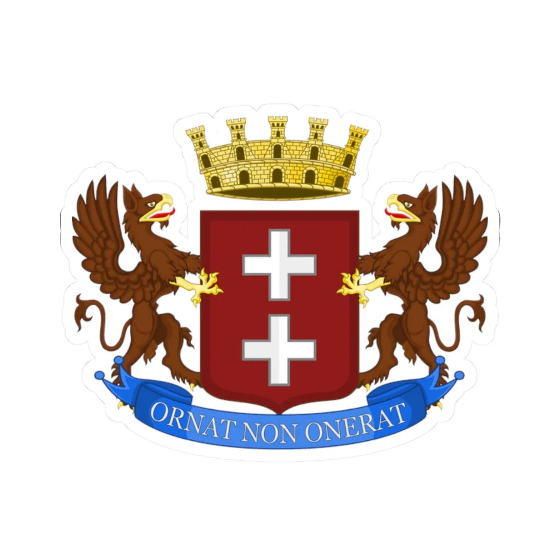 Bra-Stemma (Italy) (Coat of Arms) STICKER Vinyl Kiss-Cut Decal 2 Inch White - The Sticker Space