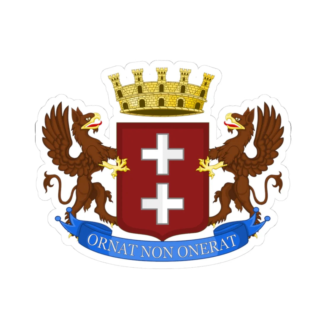 Bra-Stemma (Italy) (Coat of Arms) STICKER Vinyl Kiss-Cut Decal 3 Inch White - The Sticker Space