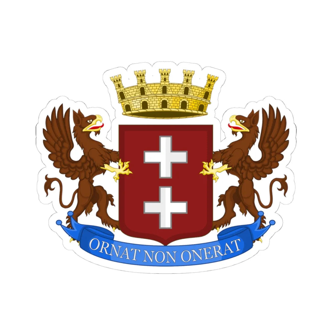 Bra-Stemma (Italy) (Coat of Arms) STICKER Vinyl Kiss-Cut Decal 4 Inch White - The Sticker Space