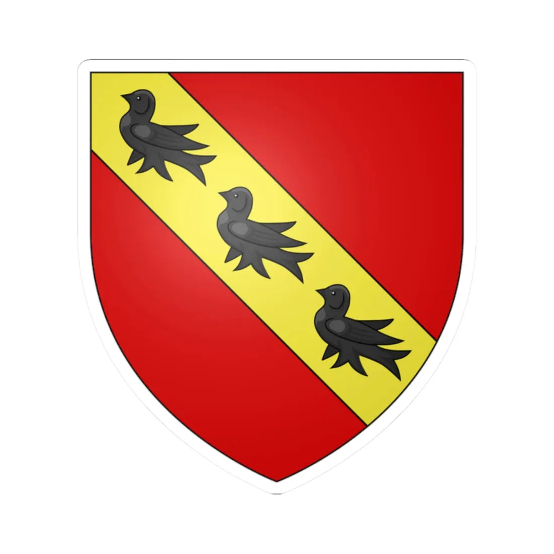 Brabazon arms (Ireland) (Coat of Arms) STICKER Vinyl Kiss-Cut Decal 2 Inch White - The Sticker Space