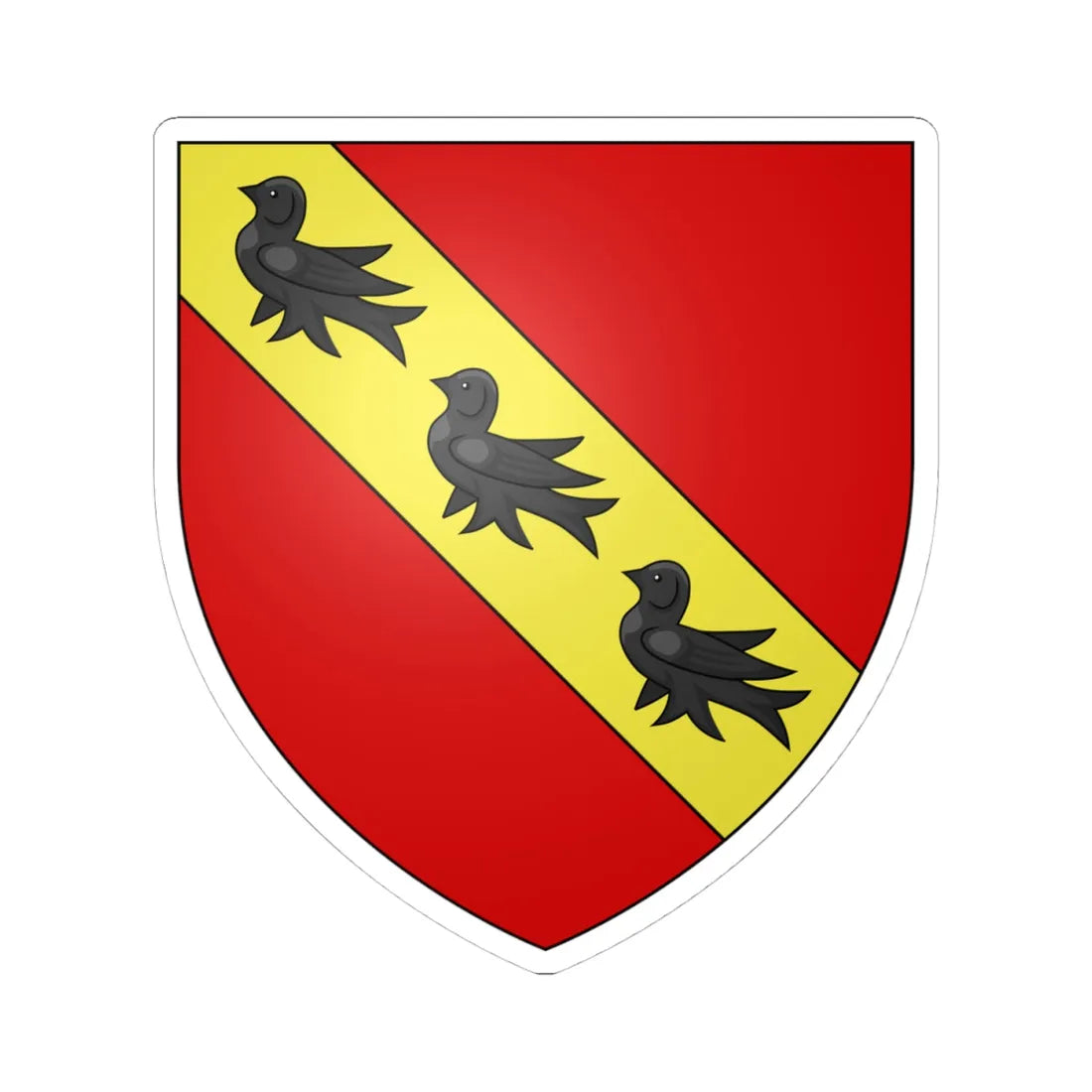 Brabazon arms (Ireland) (Coat of Arms) STICKER Vinyl Kiss-Cut Decal 4 Inch White - The Sticker Space