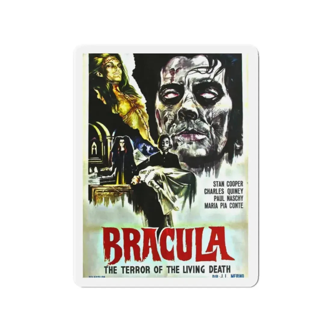 BRACULA (THE HANGING WOMAN) 1973 Movie Poster - Refrigerator Magnet 2 Inch - The Sticker Space