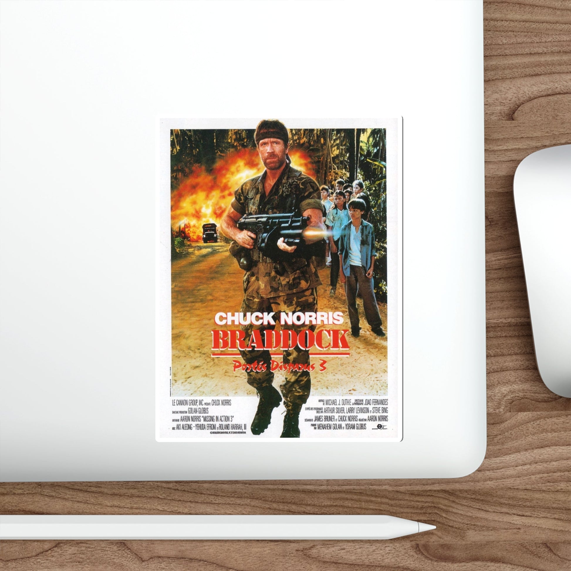 BRADDOCK MISSING IN ACTION 3 1988 Movie Poster STICKER Vinyl Die-Cut Decal-The Sticker Space