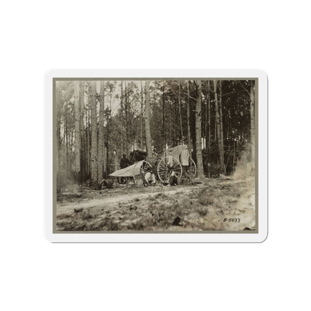 Brady's Photo Outfit In Front Of Petersburg, Va. 1864( ) (U.S. Civil War) Refrigerator Magnet-4" x 4"-The Sticker Space