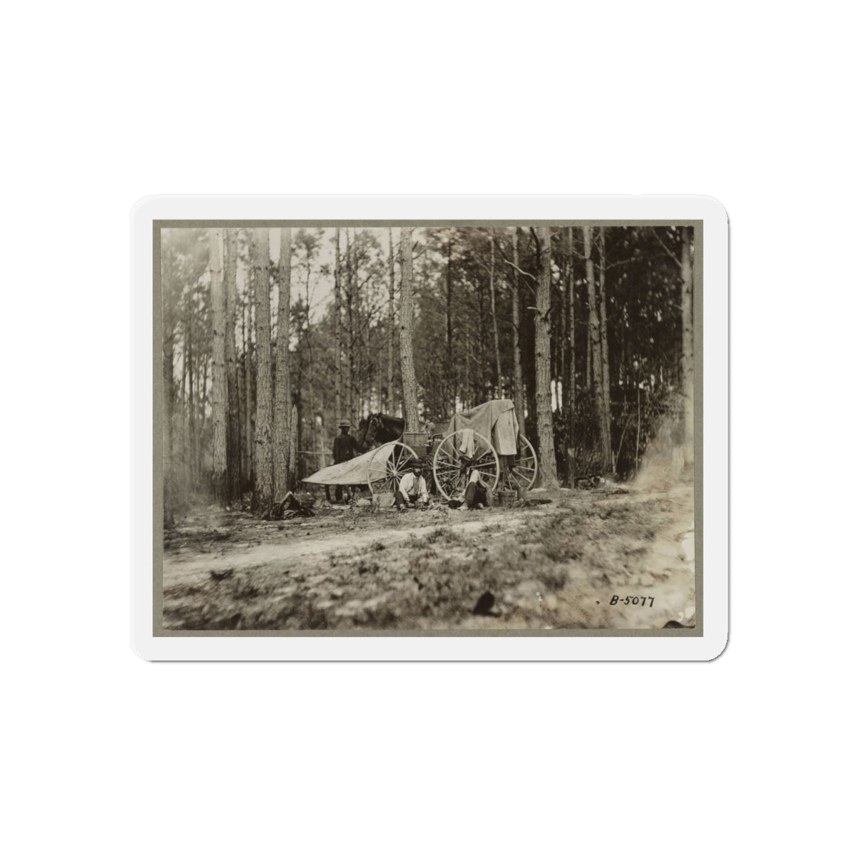 Brady's Photo Outfit In Front Of Petersburg, Va. 1864( ) (U.S. Civil War) Refrigerator Magnet-6 × 6"-The Sticker Space