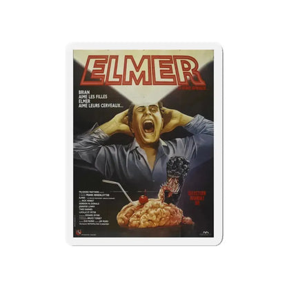 BRAIN DAMAGE (FRENCH) 1988 Movie Poster - Refrigerator Magnet 5 Inch - The Sticker Space
