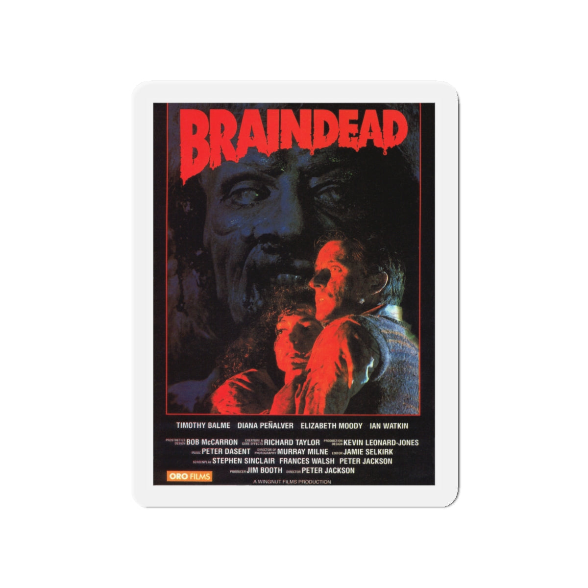 BRAINDEAD 1992 Movie Poster - Die-Cut Magnet-4" x 4"-The Sticker Space