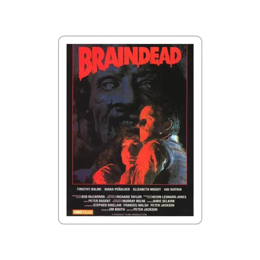 BRAINDEAD 1992 Movie Poster STICKER Vinyl Die-Cut Decal 3 Inch - The Sticker Space