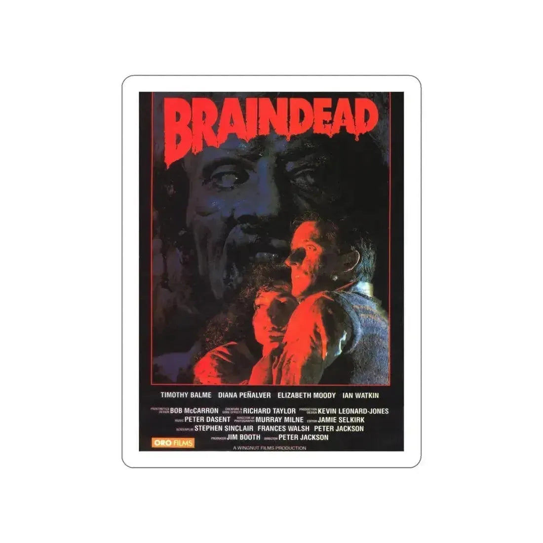BRAINDEAD 1992 Movie Poster STICKER Vinyl Die-Cut Decal 5 Inch - The Sticker Space