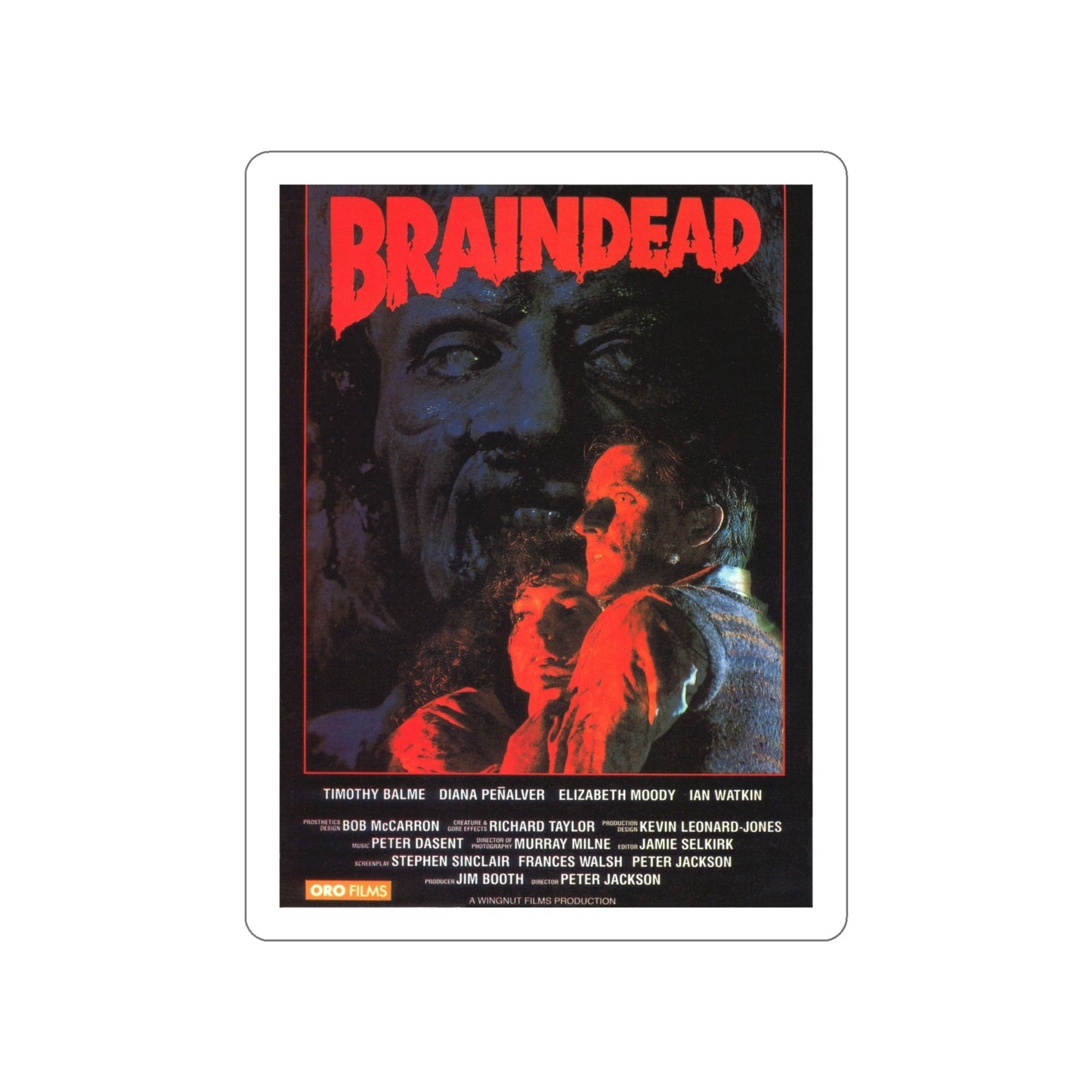 BRAINDEAD 1992 Movie Poster STICKER Vinyl Die-Cut Decal-6 Inch-The Sticker Space