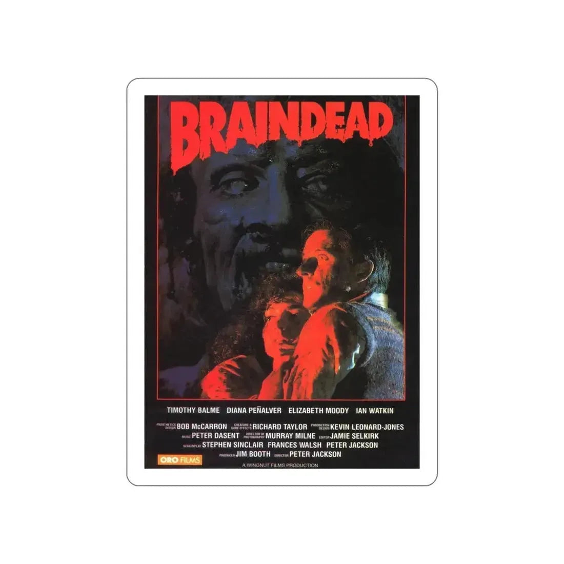 BRAINDEAD 1992 Movie Poster STICKER Vinyl Die-Cut Decal - The Sticker Space