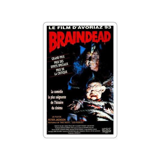 BRAINDEAD (DEAD ALIVE) - FRENCH 1992 Movie Poster STICKER Vinyl Die-Cut Decal-2 Inch-The Sticker Space