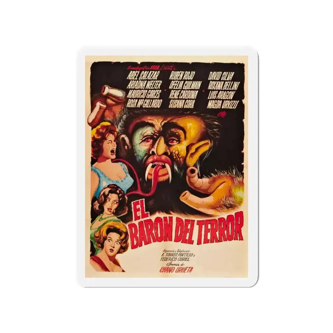 BRAINIAC (BARON OF TERROR) 1962 Movie Poster - Refrigerator Magnet 4 Inch - The Sticker Space