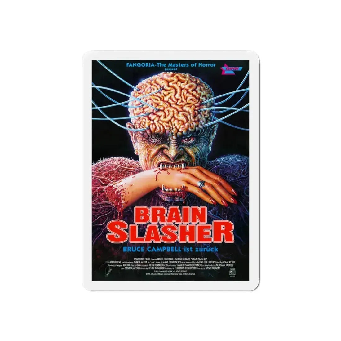 BRAINSLASHER (MINDWARP) 1992 Movie Poster - Refrigerator Magnet 6 Inch - The Sticker Space