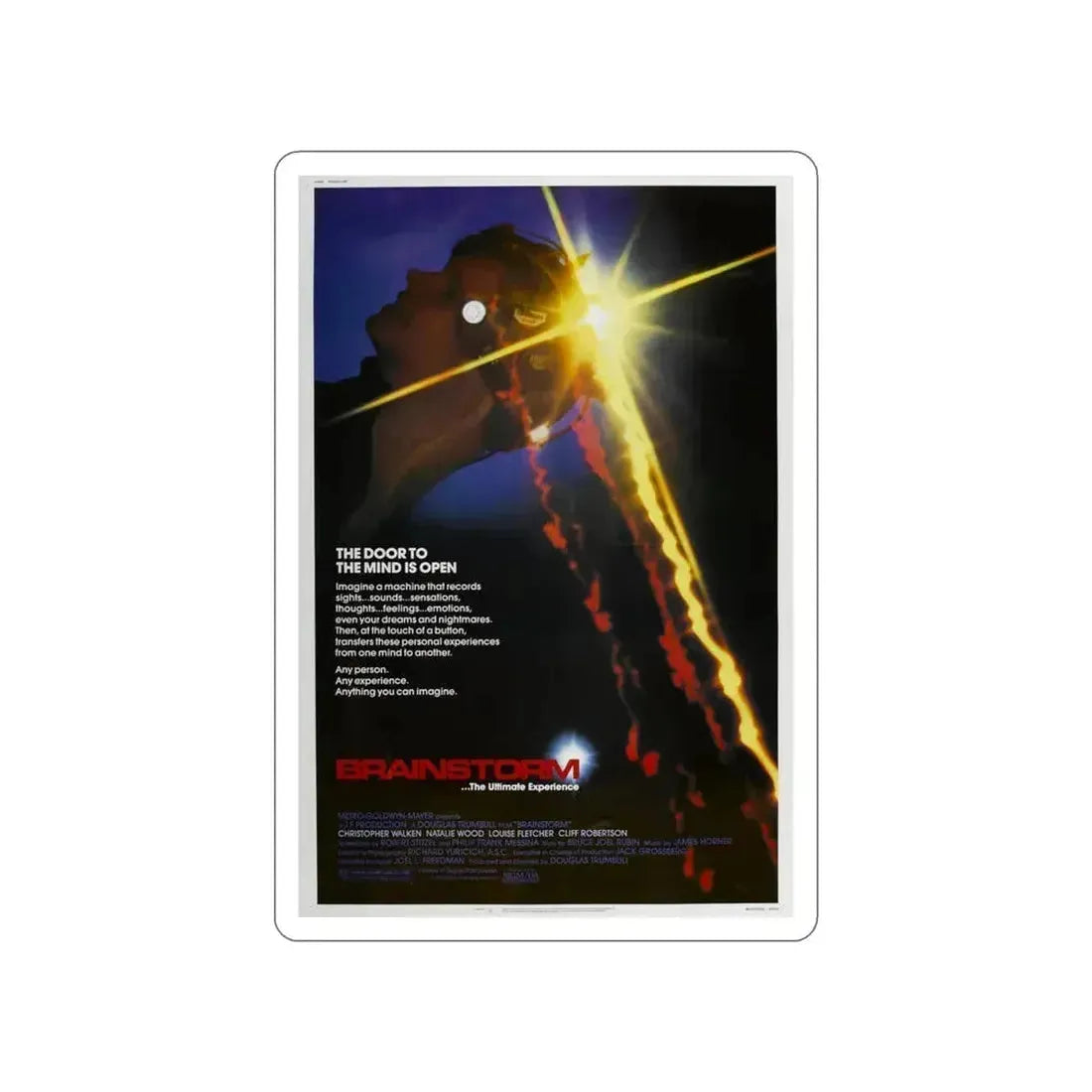 BRAINSTORM 1983 Movie Poster STICKER Vinyl Die-Cut Decal 4 Inch - The Sticker Space