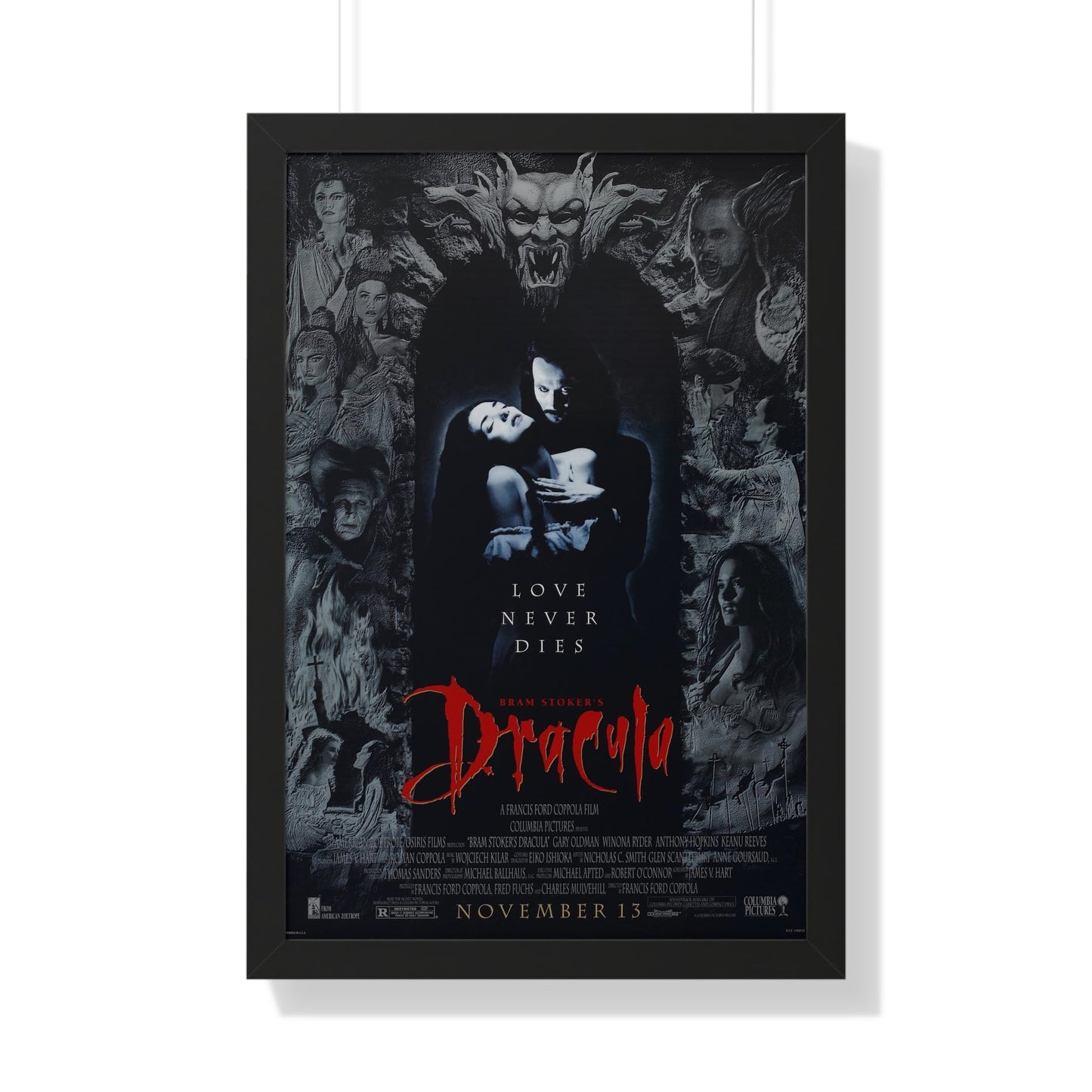 BRAM STOKERS DRACULA 1992 - Framed Movie Poster-20" x 30"-The Sticker Space