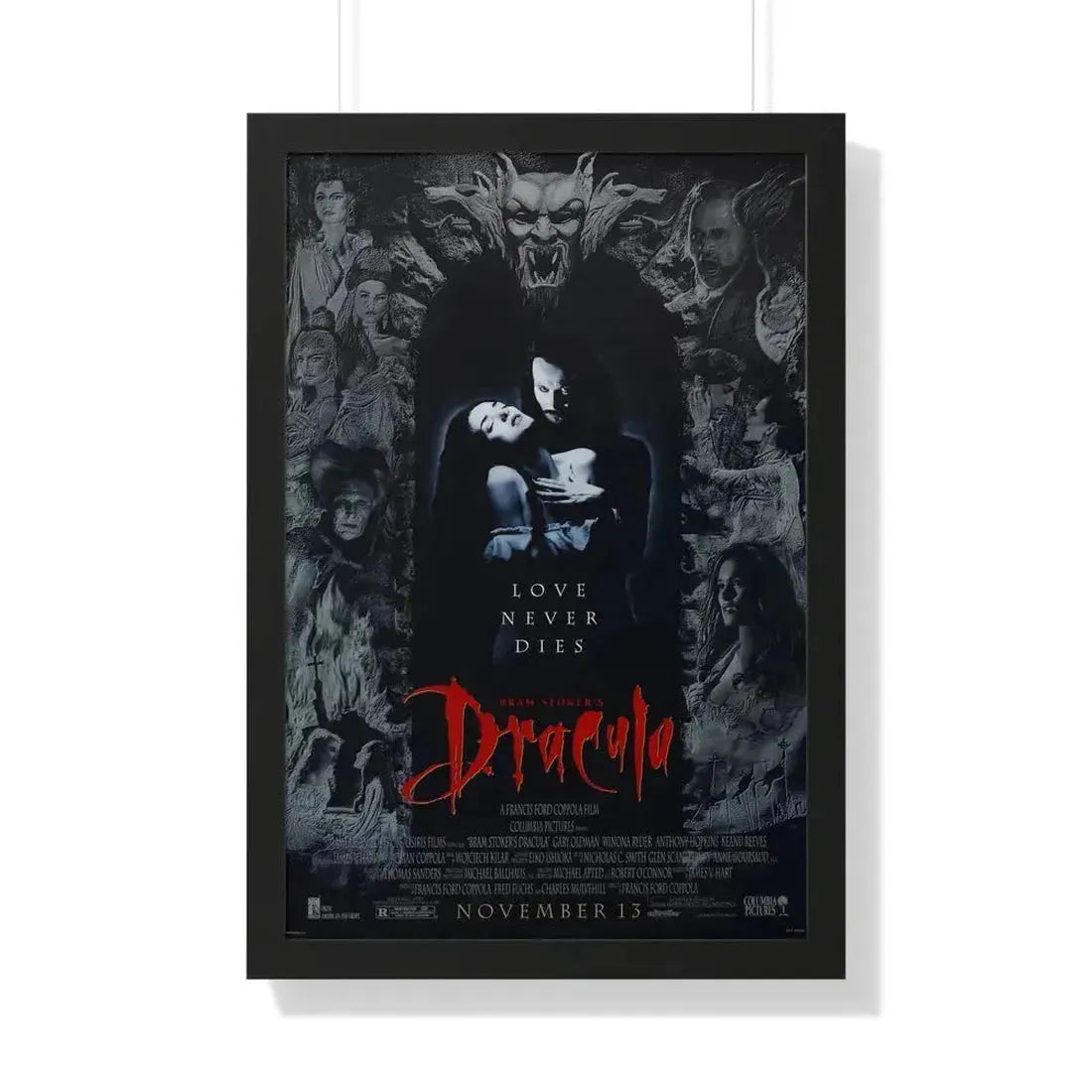 BRAM STOKERS DRACULA 1992 - Framed Movie Poster 20" x 30" Black - The Sticker Space