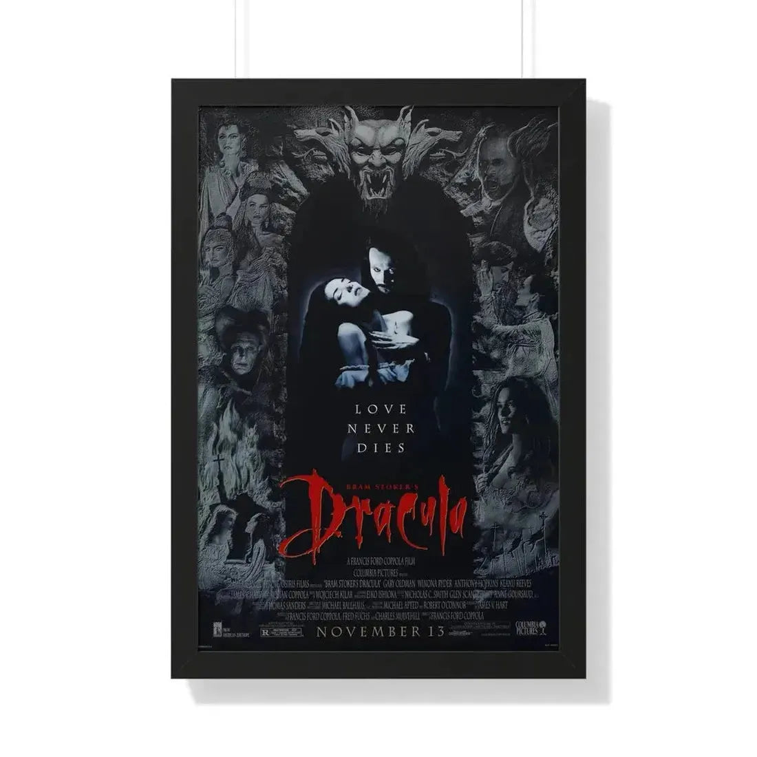 BRAM STOKERS DRACULA 1992 - Framed Movie Poster - The Sticker Space