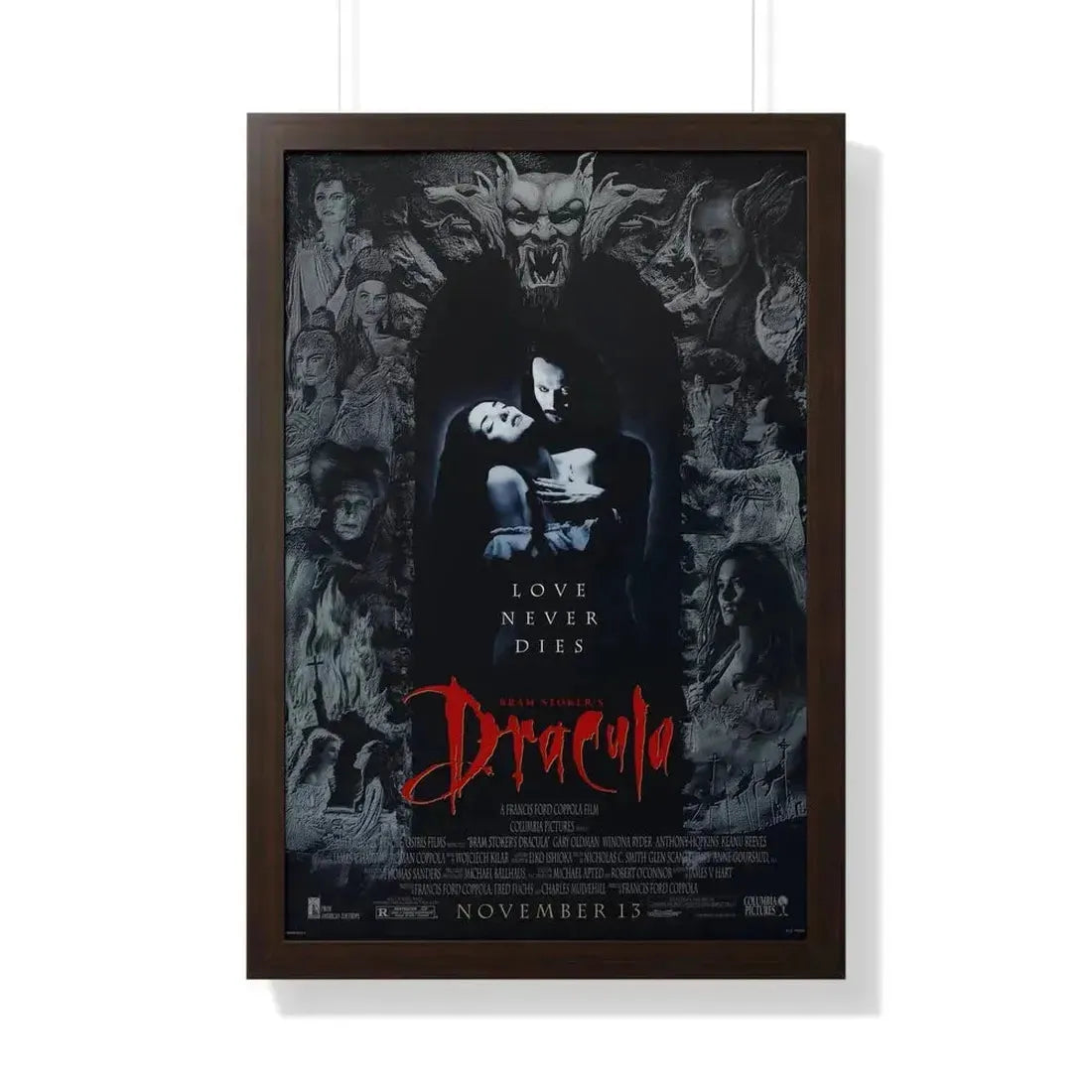 BRAM STOKERS DRACULA 1992 - Framed Movie Poster - The Sticker Space