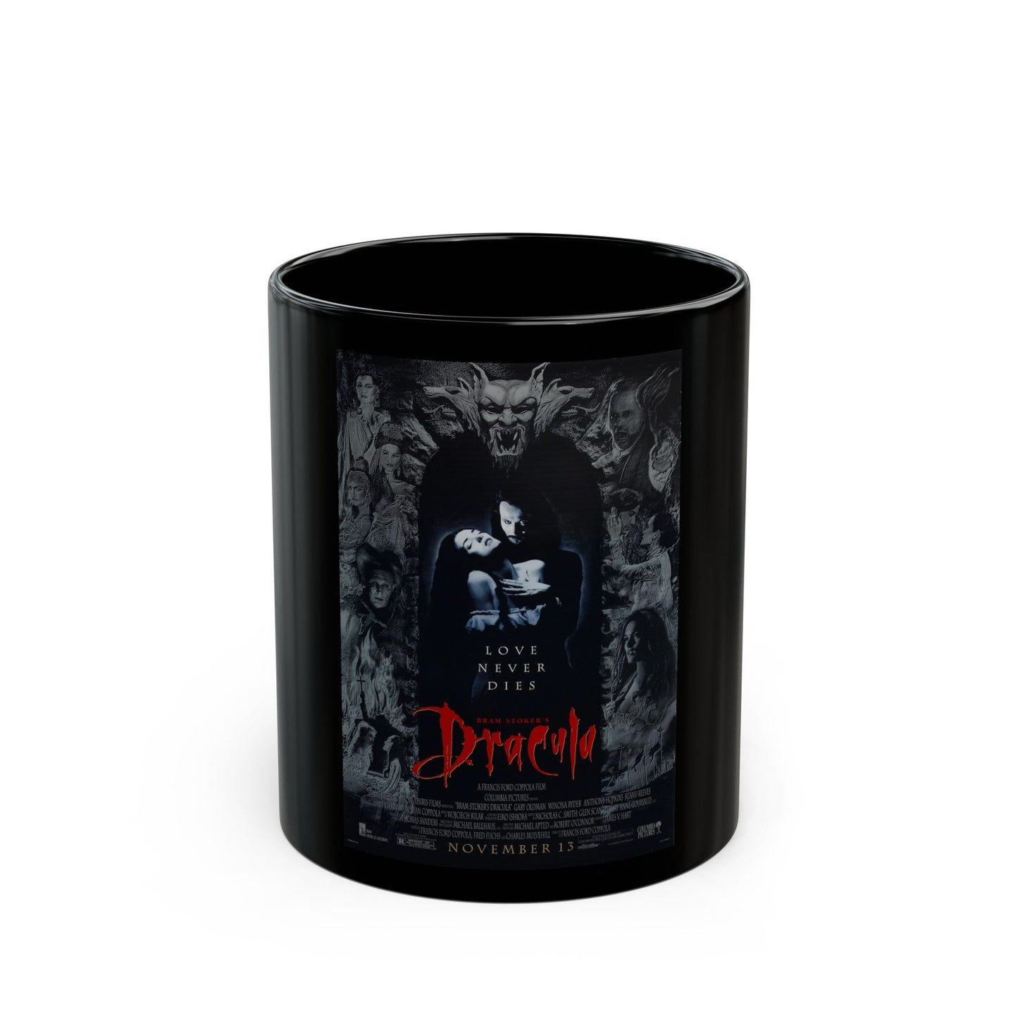 BRAM STOKERS DRACULA 1992 Movie Poster - Black Coffee Mug-11oz-The Sticker Space