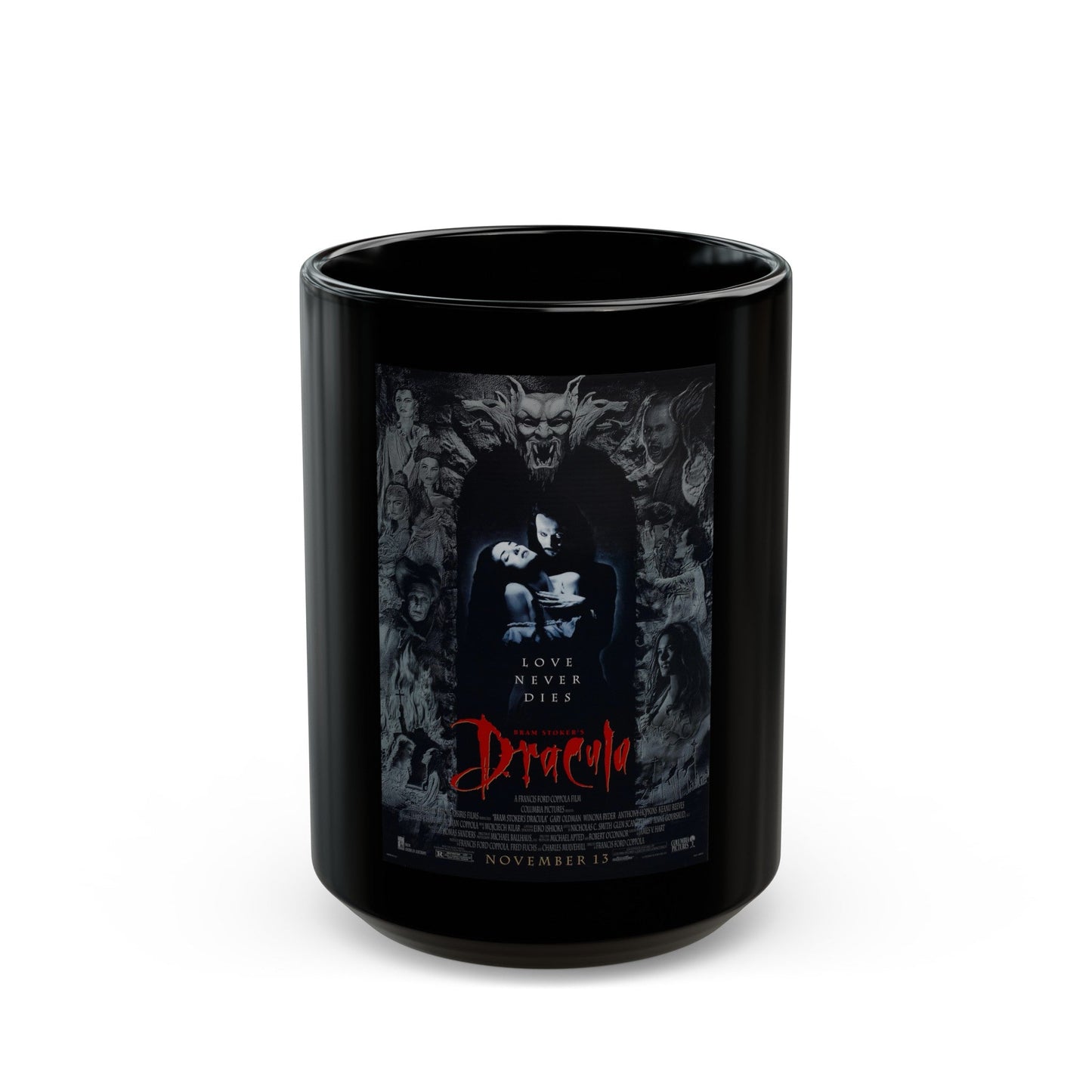 BRAM STOKERS DRACULA 1992 Movie Poster - Black Coffee Mug-15oz-The Sticker Space