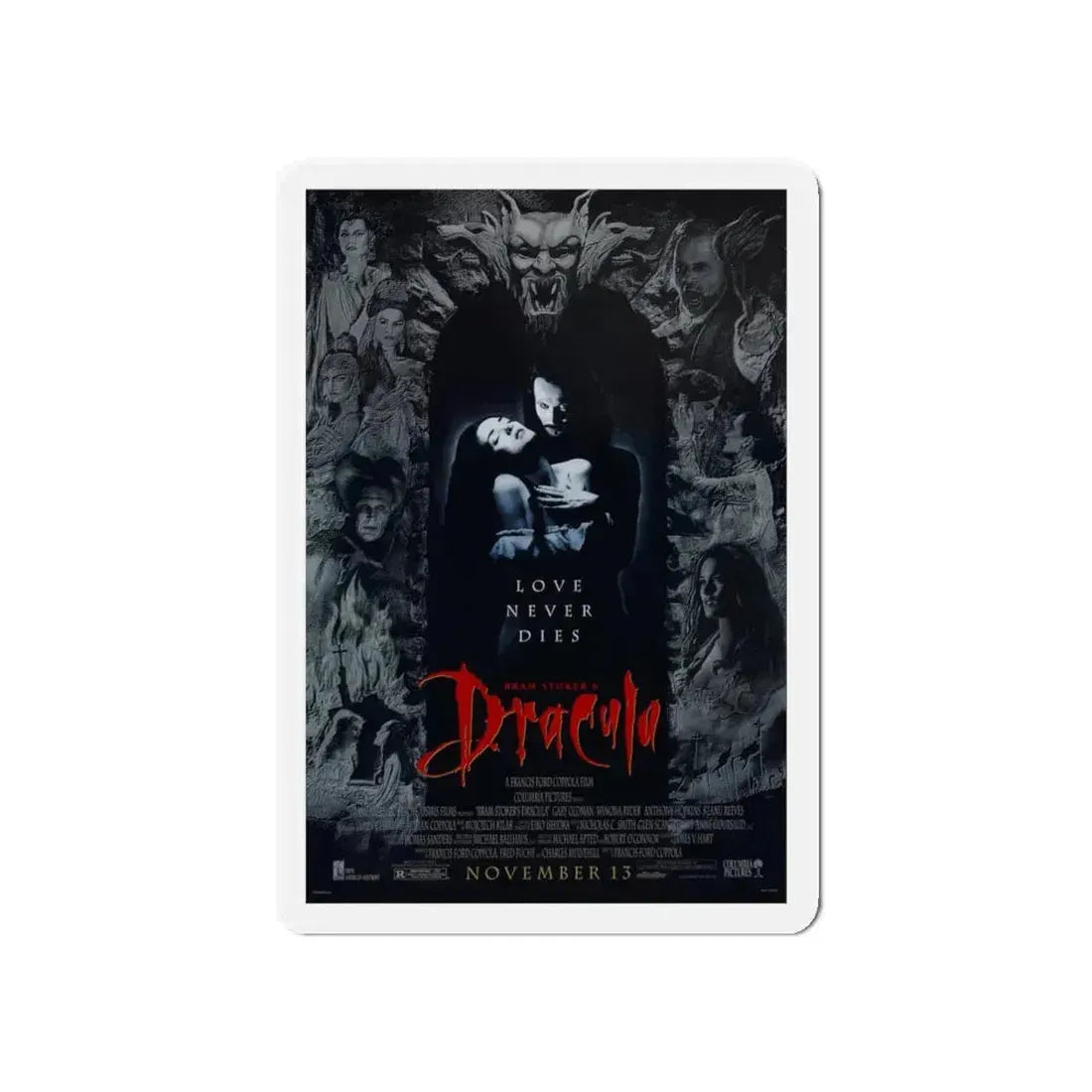BRAM STOKERS DRACULA 1992 Movie Poster - Refrigerator Magnet 5 Inch - The Sticker Space