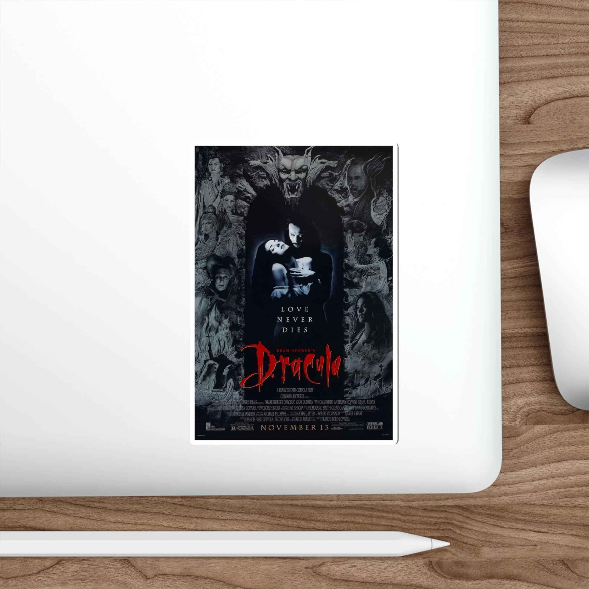 BRAM STOKERS DRACULA 1992 Movie Poster STICKER Vinyl Die-Cut Decal-The Sticker Space