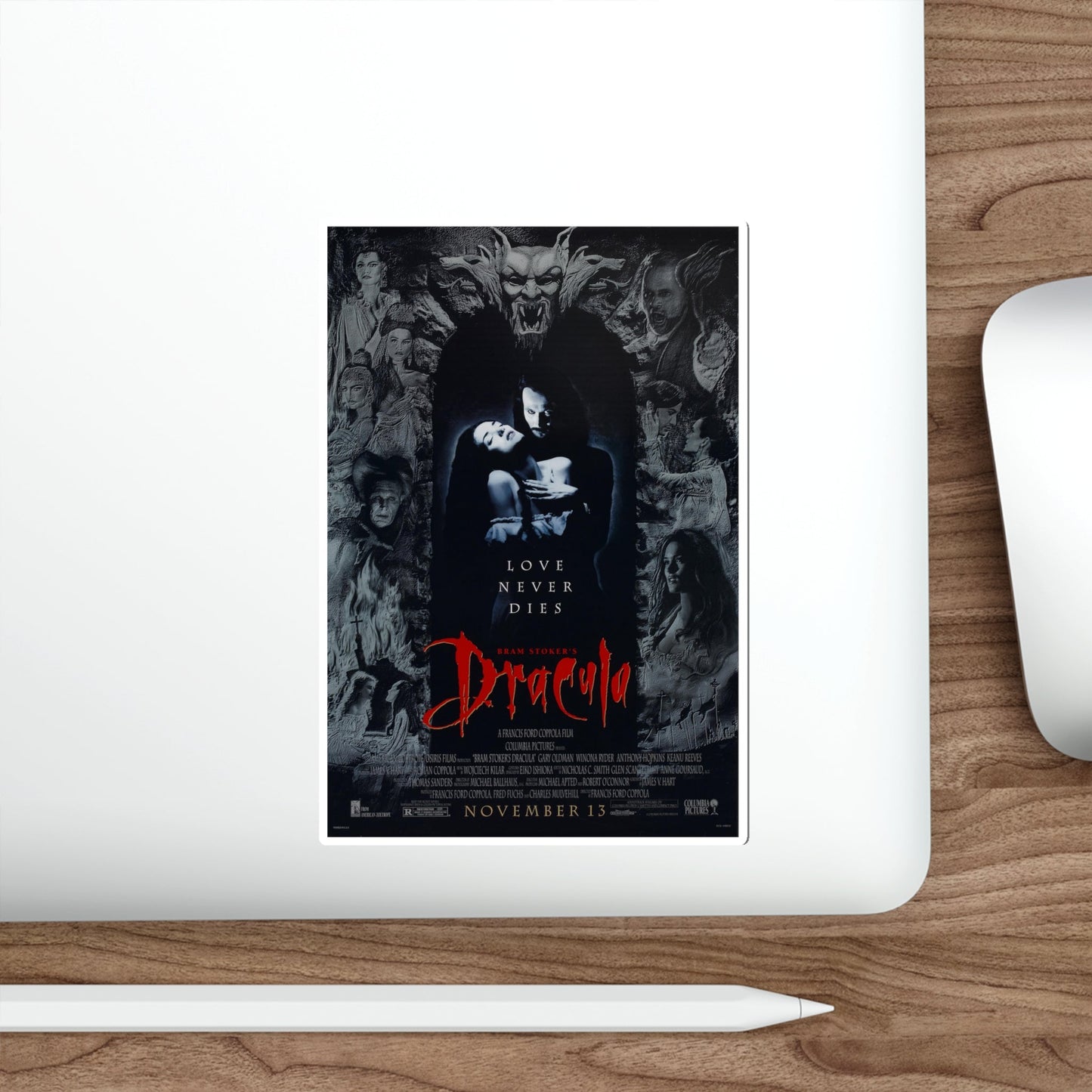 BRAM STOKERS DRACULA 1992 Movie Poster STICKER Vinyl Die-Cut Decal-The Sticker Space