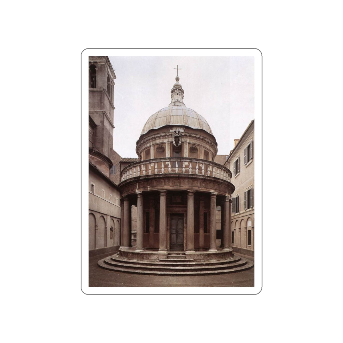 BRAMANTE, Donato - Tempietto (Artwork) STICKER Vinyl Die-Cut Decal-White-The Sticker Space