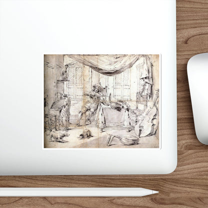 BRAMER, Leonaert - Graphics - Musicians in an Interior (Artwork) STICKER Vinyl Die-Cut Decal-The Sticker Space