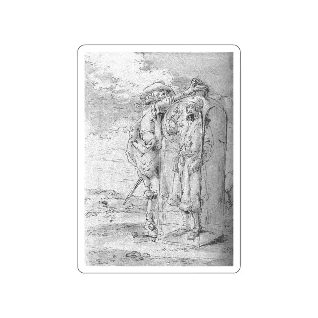 BRAMER, Leonaert - Graphics - Quevedo Sees Chicotus in the Battle (Artwork) STICKER Vinyl Die-Cut Decal White Die-Cut 5 Inch - The Sticker Space