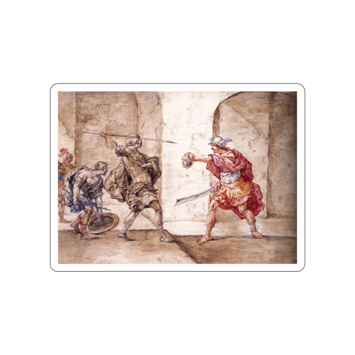 BRAMER, Leonaert - Graphics - Scene from the Metamorphoses1 (Artwork) STICKER Vinyl Die-Cut Decal-White-The Sticker Space